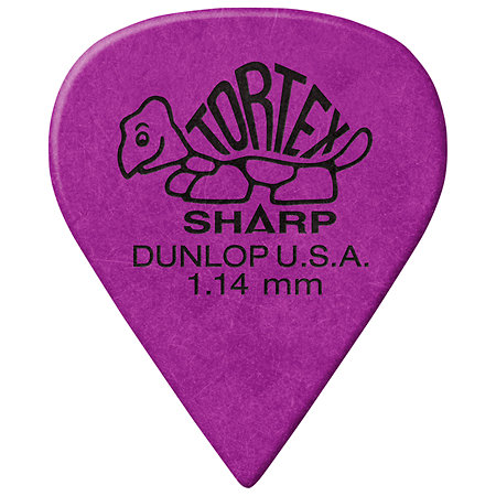 Dunlop 412P114 Tortex Sharp 1,14mm Sachet de 12