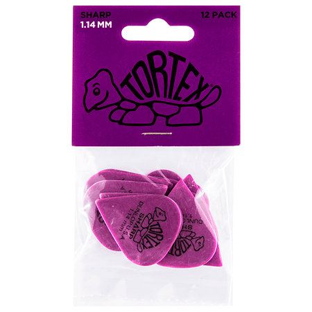 412P114 Tortex Sharp 1,14mm Sachet de 12 Dunlop