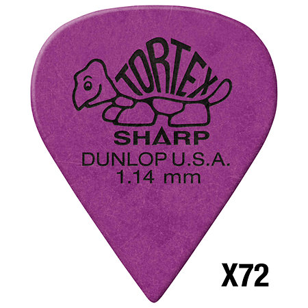 412R114 Tortex Sharp 1,14mm Sachet de 72 Dunlop