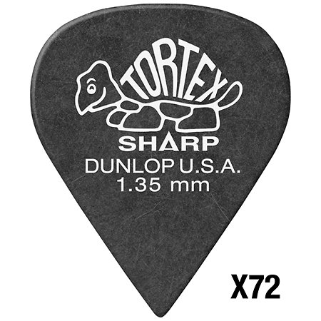 Dunlop 412R135 Tortex Sharp 1,35mm Sachet de 72