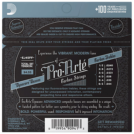 EJ45FF Pro-Arté Carbon, tension normale D'Addario