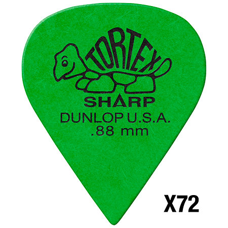 Dunlop 412R88 Tortex Sharp 0,88mm Sachet de 72