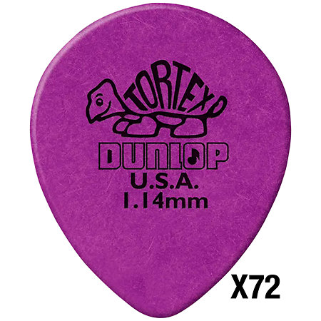 413R114 Tortex Teardrop 1.14 mm Sachet de 72 Dunlop