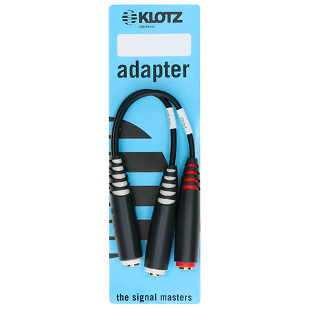 Adaptateur Y 2x Jacks femelles TS / Jack femelle TRS Klotz