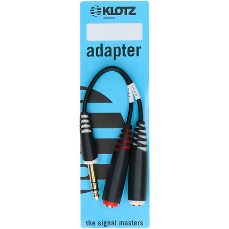 Klotz Adaptateur Y 2x Jacks femelles TS / Jack mâle TRS