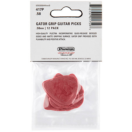 417P058 Gator Grip 0,58mm Sachet de 12 Dunlop