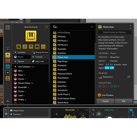 Bitwig Studio upgrade 8 Track (licence) Bitwig