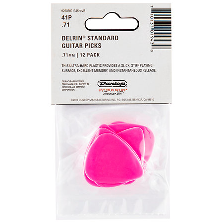 41P71 Delrin 500 0,71 mm Sachet de 12 Dunlop