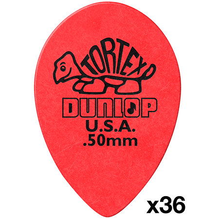 Dunlop 423R050 Tortex Small Tear Drop 0,50 mm Sachet de 36