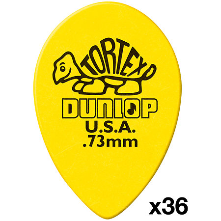 Dunlop 423R073 Tortex Small Tear Drop 0,73 mm Sachet de 36