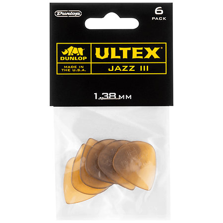 Dunlop 427P138 Ultex Jazz III 1,38mm sachet de 6