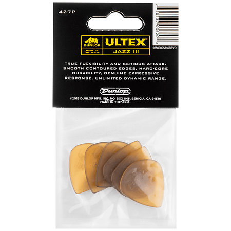 Dunlop 427P138 Ultex Jazz III 1,38mm sachet de 6