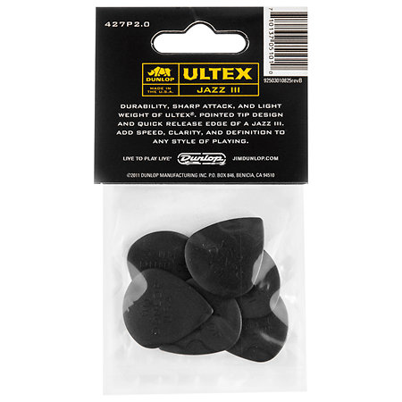 427P200 Ultex Jazz III 2,00mm sachet de 6 Dunlop