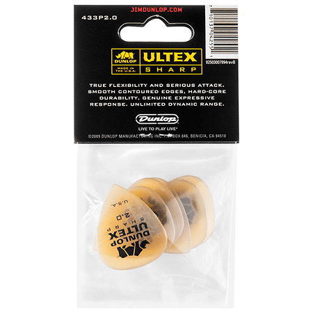 433P200 Ultex Sharp 2,00mm Sachet de 6 Dunlop