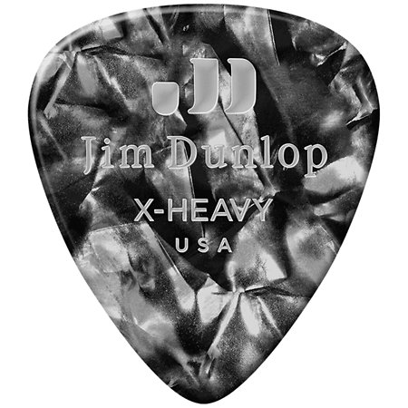 Dunlop 483P02EXH Celluloïd Noir Pearloid Extra Heavy Pack de 12