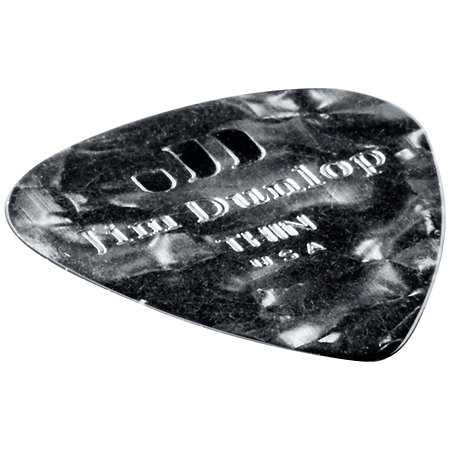 483P02TH Celluloïd Noir Pearloid Thin Pack de 12 Dunlop