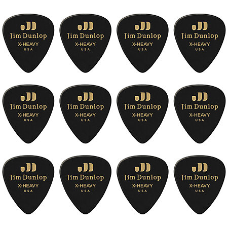 Dunlop 483P03EXH Celluloïd Classic Noir Extra Heavy Pack de 12