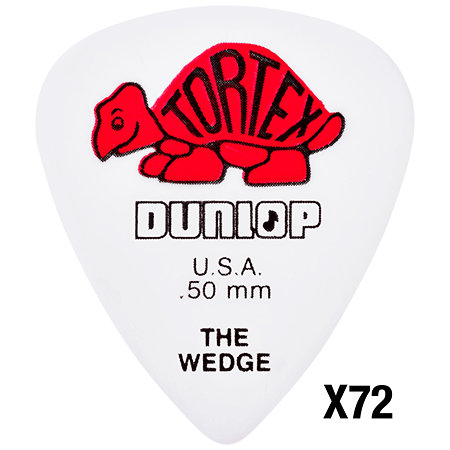 Dunlop 424R50 Tortex Wedge 0,50 mm Sachet de 72