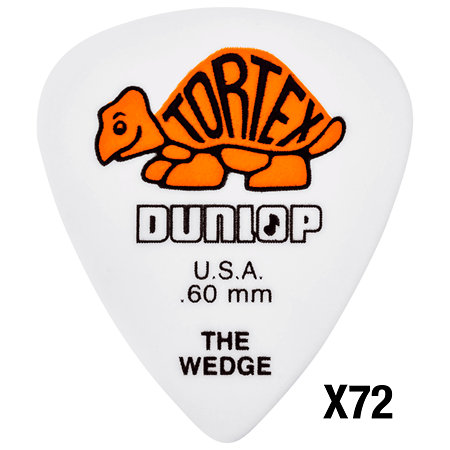 Dunlop 424R60 Tortex Wedge 0,60 mm Sachet de 72