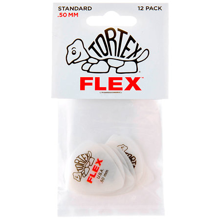 428P50 Tortex Flex 0,50 mm Sachet de 12 Dunlop