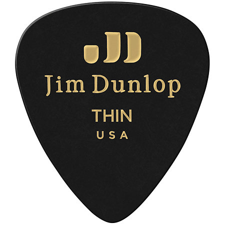 Dunlop 483P03TH Celluloïd Classic Noir Thin Pack de 12