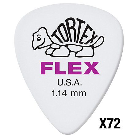 428R114 Tortex Flex 1,14 mm Sachet de 72 Dunlop