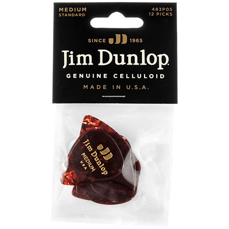 483P05MD Celluloïd Shell Marron Medium Pack de 12 Dunlop