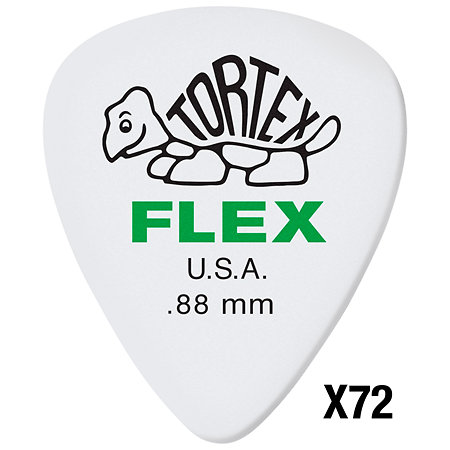 428R88 Tortex Flex 0,88 mm Sachet de 72 Dunlop