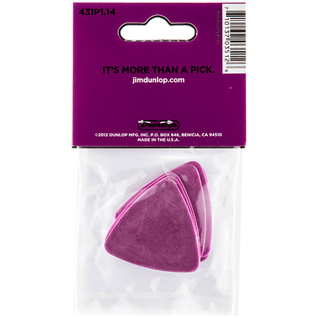 431P114 Tortex Triangle 1,14 mm Sachet de 6 Dunlop