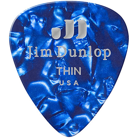 Dunlop 483P10TH Celluloïd Bleu Thin Pack de 12