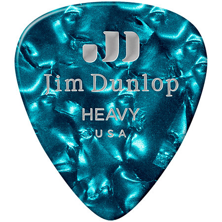 Dunlop 483P11HV Celluloïd Turquoise Heavy Pack de 12