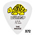 424R73 Tortex Wedge 0,73 mm Sachet de 72 Dunlop