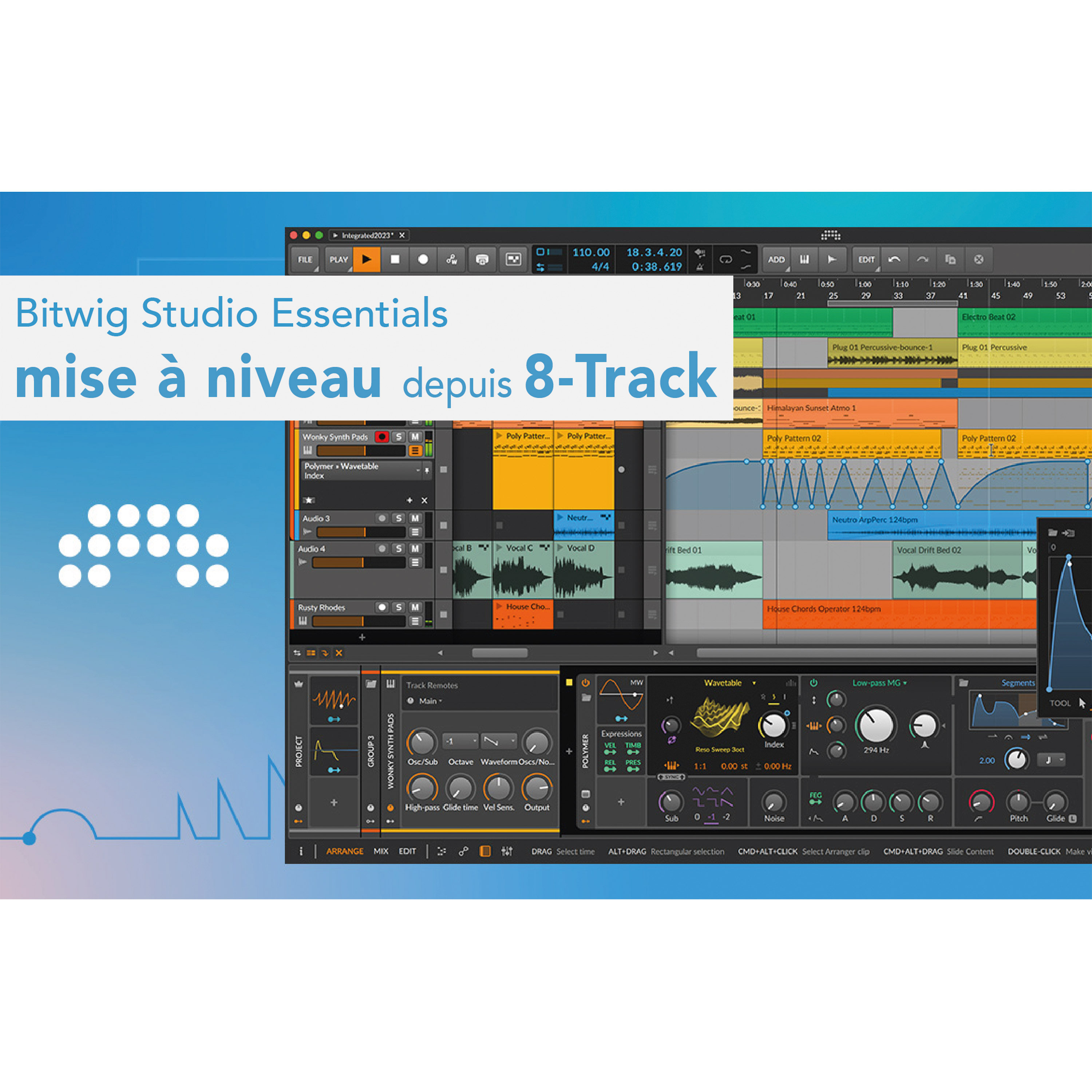 Bitwig Bitwig Studio Essentials upgrade 8 Track (licence) - Logiciel ...