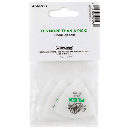 456P88 Tortex Flex Triangle 0,88 mm Sachet de 6 Dunlop