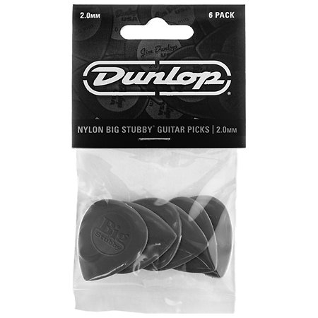 445P20 Nylon Big Stubby 2,00 mm Sachet de 6 Dunlop