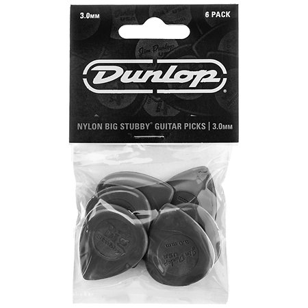 445P30 Nylon Big Stubby 3,00 mm Sachet de 6 Dunlop