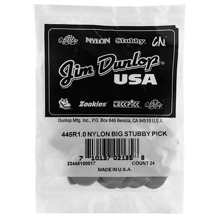 445R100 Nylon Big Stubby 1,00 mm Sachet de 24 Dunlop