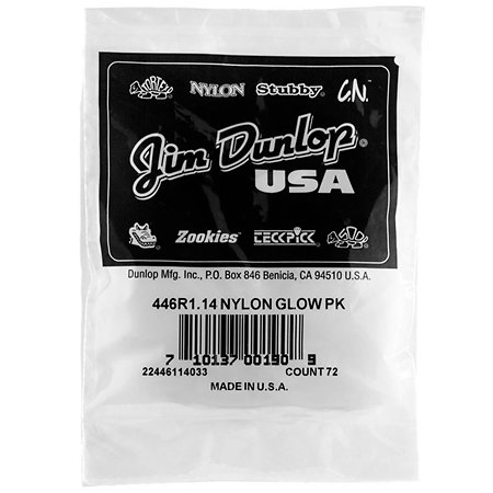 446R114 Nylon Glow Standard 1,14 mm Sachet de 72 Dunlop