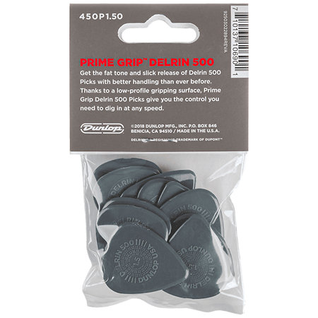 450P150 Delrin 500 Prime Grip 1,50 mm Sachet de 12 Dunlop