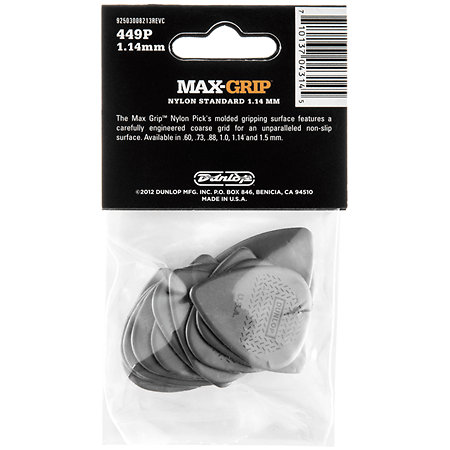 449P114 Max Grip 1,14 mm Sachet de 12 Dunlop