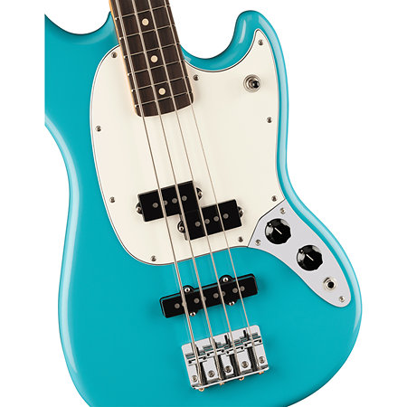 Player II Mustang Bass PJ RW Aquatone Blue Fender