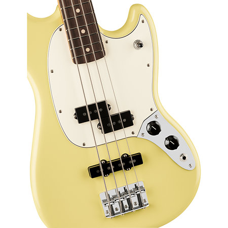 Player II Mustang Bass PJ RW Hialeah Yellow Fender