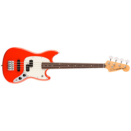 Player II Mustang Bass PJ RW Coral Red Fender