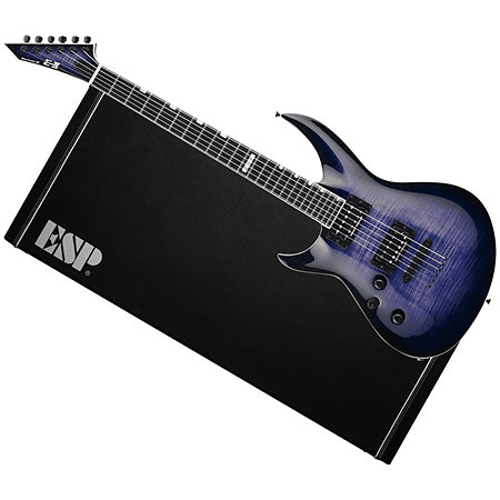 ESP E-II Horizon-III Reindeer Blue Gaucher + étui