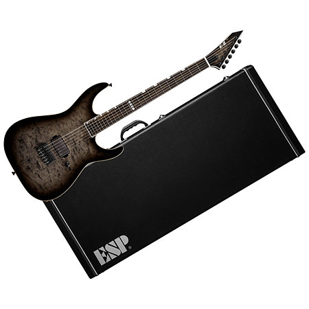 ESP E-II M-I Thru NT QM See Thru Black Sunburst + étui