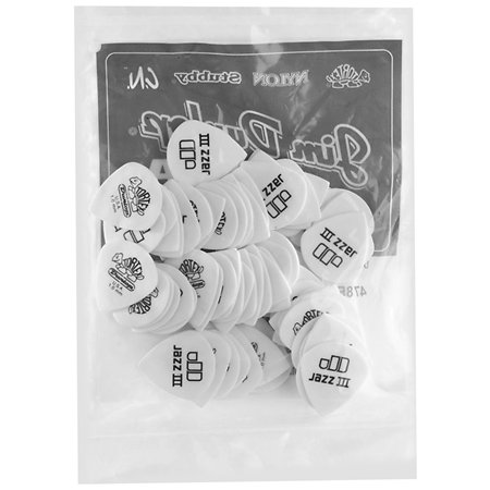 478R100 Tortex White Jazz III 1,00 mm Sachet de 72 Dunlop