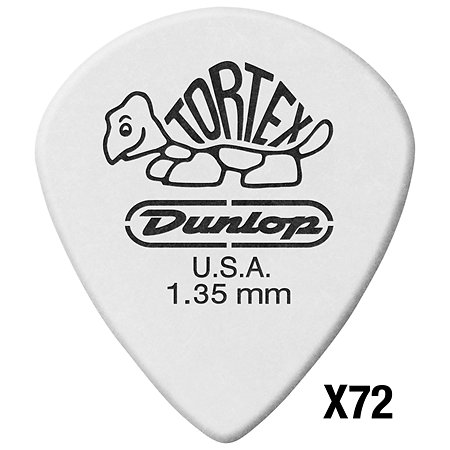 478R135 Tortex White Jazz III 1,35 mm Sachet de 72 Dunlop