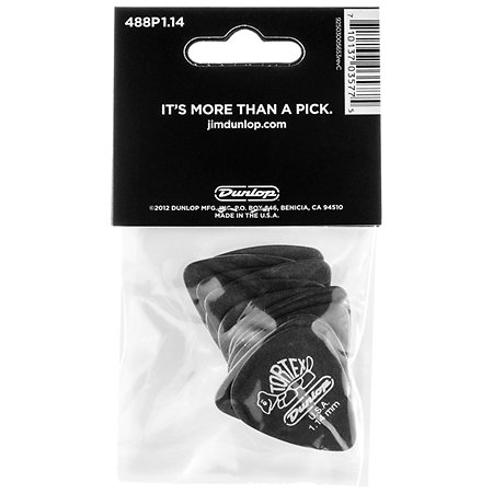 488P114 Tortex Pitch Black 1,14 mm Sachet de 12 Dunlop