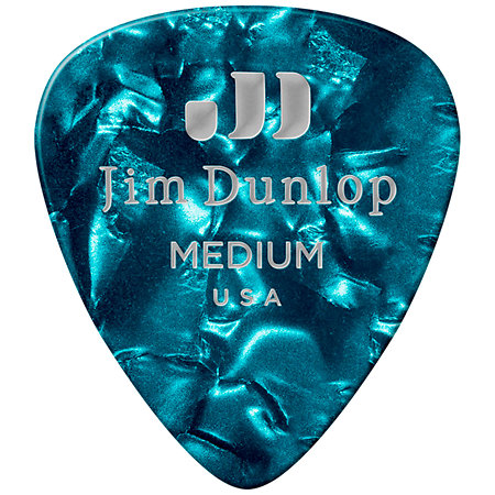 483P11M Genuine Celluloid Classic, Perloid turquoise, Medium, x12 Dunlop