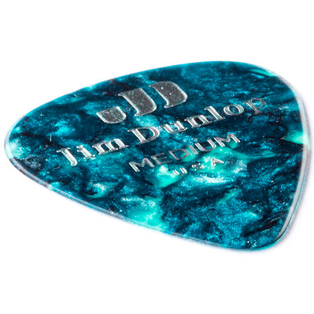 483P11M Genuine Celluloid Classic, Perloid turquoise, Medium, x12 Dunlop